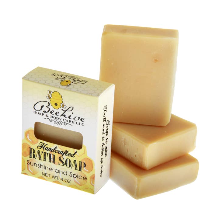 Sunshine & Spice Bar Soap for wholesale by Beehive Soap and Body Care