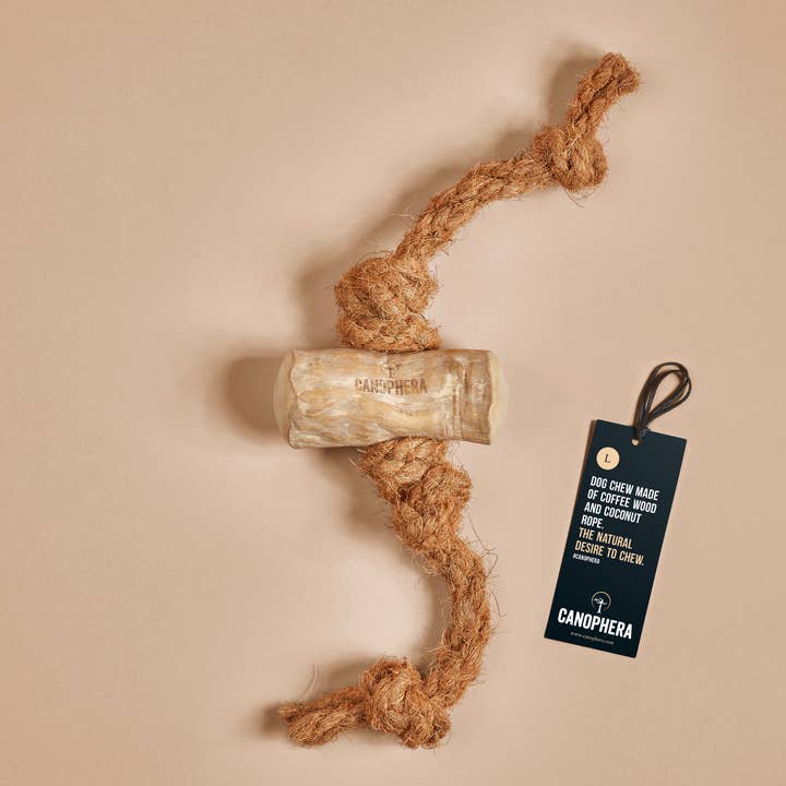CANOPHERA LLC - Wholesale Pet Chew Toy - Dog - Dog Chew Made of Coffee Wood and Coconut Rope.