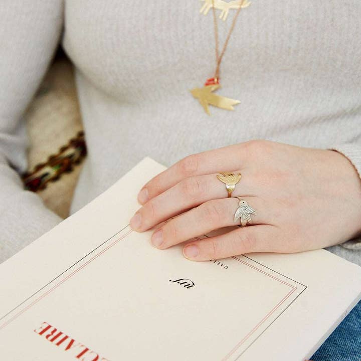 Ombre Claire - Wholesale Band/Stacked Ring - Bague . HIRONDELLE VERMEIL .2