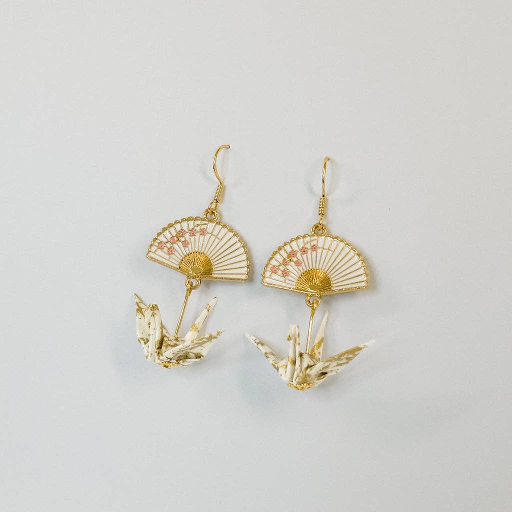 Kamyi.Art Origami Designs - Wholesale Dangle Earrings - Crane and Fan Earrings4