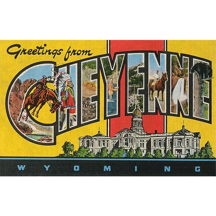 Íman WY-102 Saudações de Cheyenne, Wyoming por atacado de Found Image Press