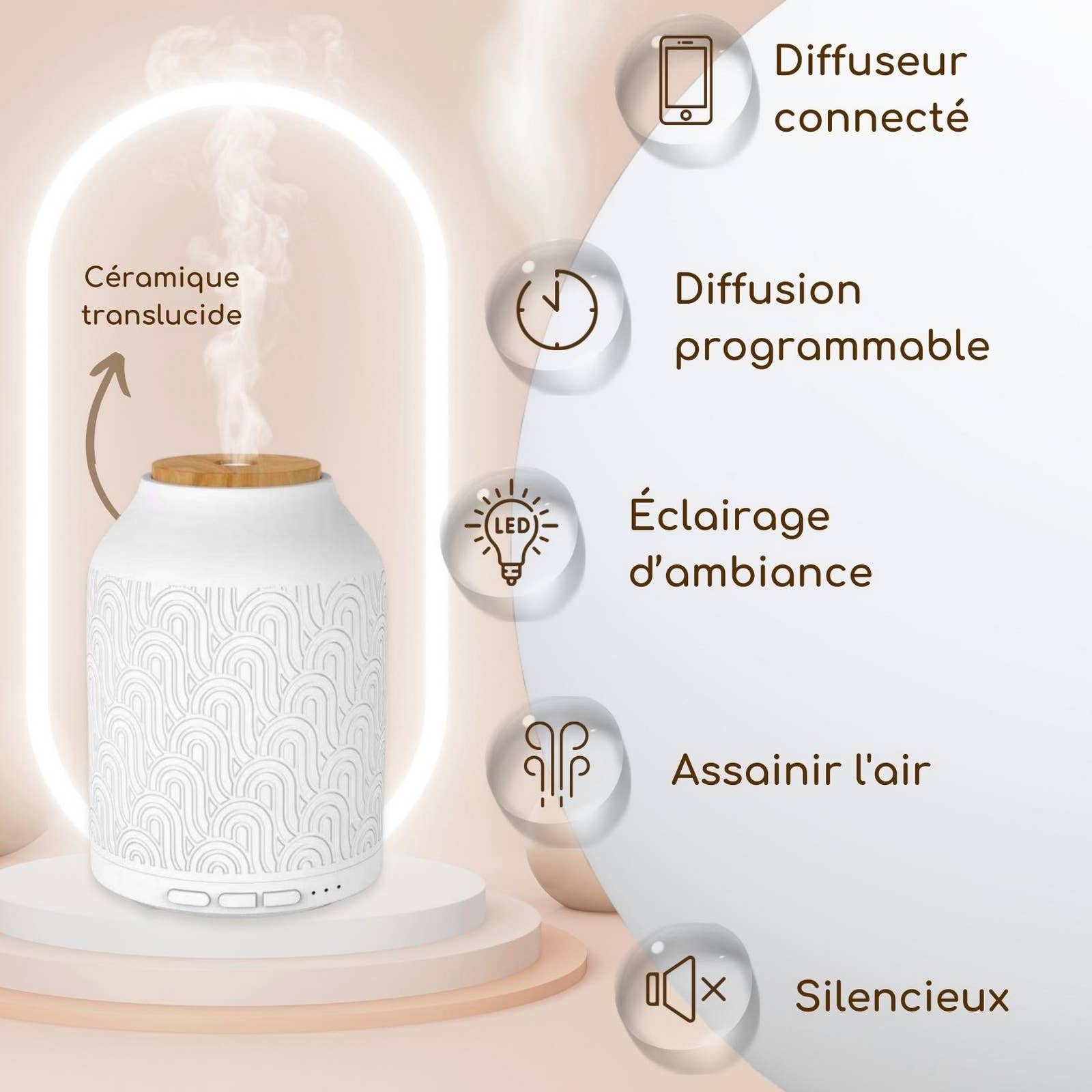 Zen'Arôme - Wholesale Electronic Diffuser - Prague Essential Oil Diffuser - Wifi Connected Device3