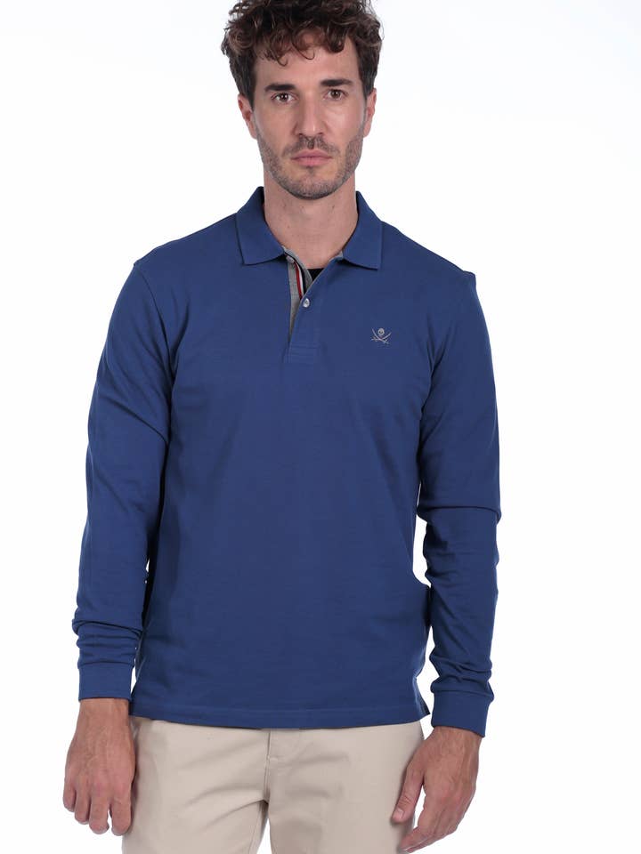 Polo Basique Homme The Time Of Bocha QI1PPOLO-DENIM pour la vente par The Time of Bocha