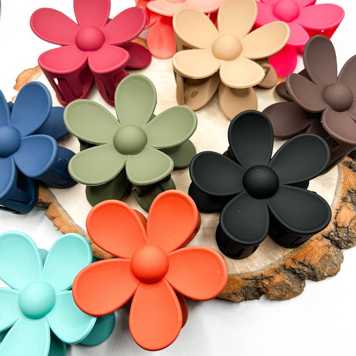 Flower Claw Clips for wholesale by Highland Gray