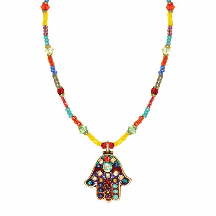 Sommar Multi - Bright Hamsa halsband för wholesale av Michal Golan Jewelry