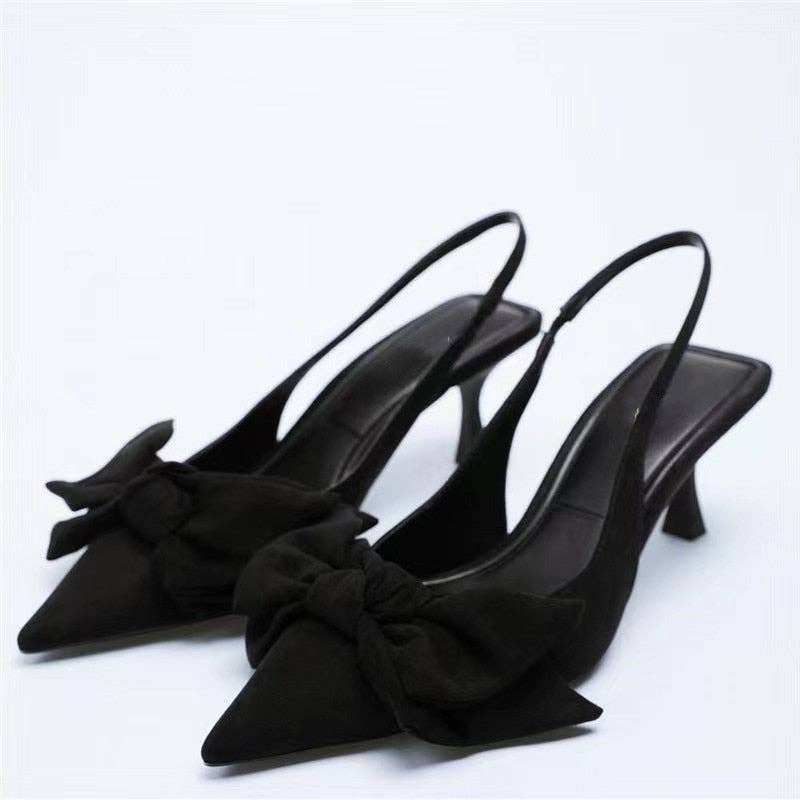 Blak Wardrob - Wholesale High Heels - Women's - Women Black High Heels Fashion Rhinestone Pumps Elegant Heel10