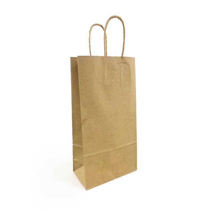 Kis Paper - Wholesale Wine Gift Bag - Double Wine 6.5x3.5x12.375 inches Kraft Paper Bags