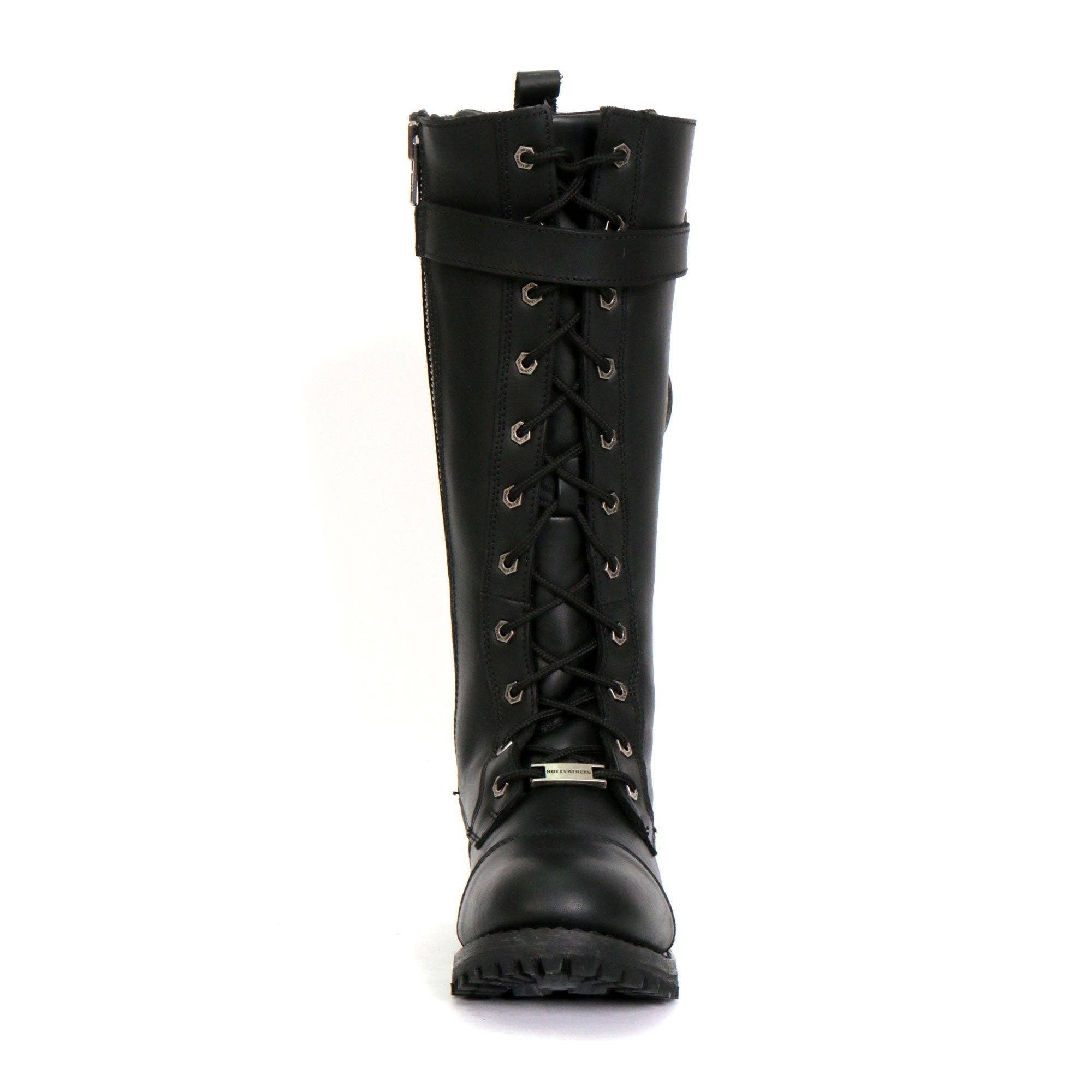 Hot Leathers BTL1005 Ladies 14-inch Black Knee-High Leather Boots with Side Zipper Entry for wholesale on Faire2