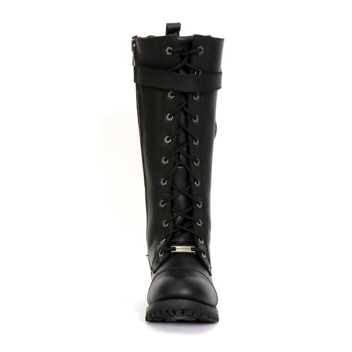 Hot Leathers BTL1005 Ladies 14-inch Black Knee-High Leather Boots with Side Zipper Entry for wholesale on Faire2