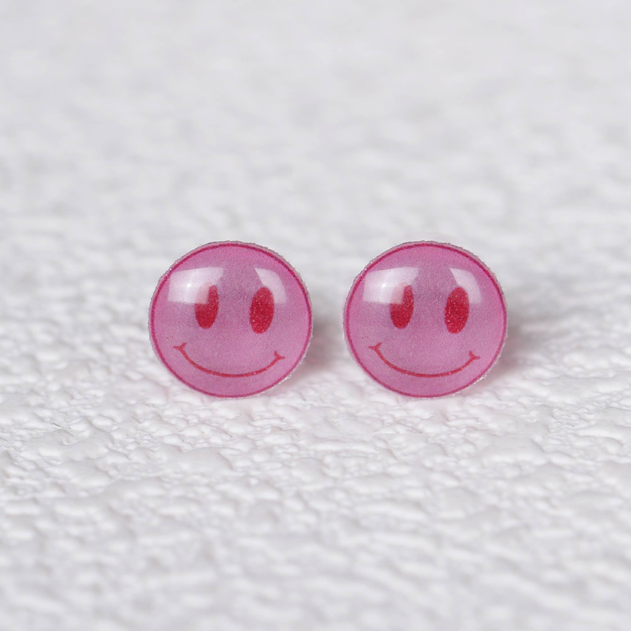 littleoneusa - Wholesale Stud/Post Earrings - Cute Tiny Pink Smile Titanium Earring Studs1