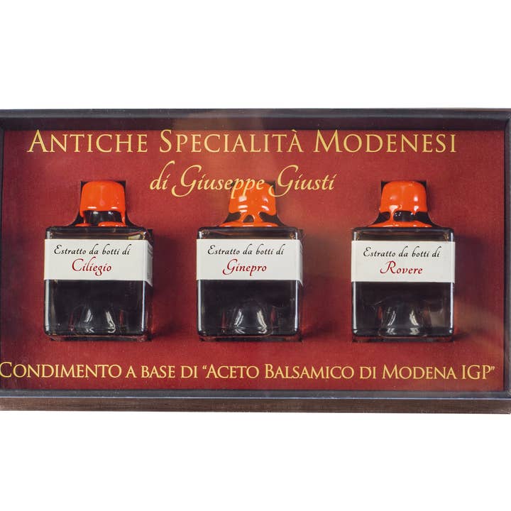Mercato di Bellina - Vente Vinaigre - Expérience de dégustation de vinaigre balsamique italien - Coffret cadeau 3 pièces1