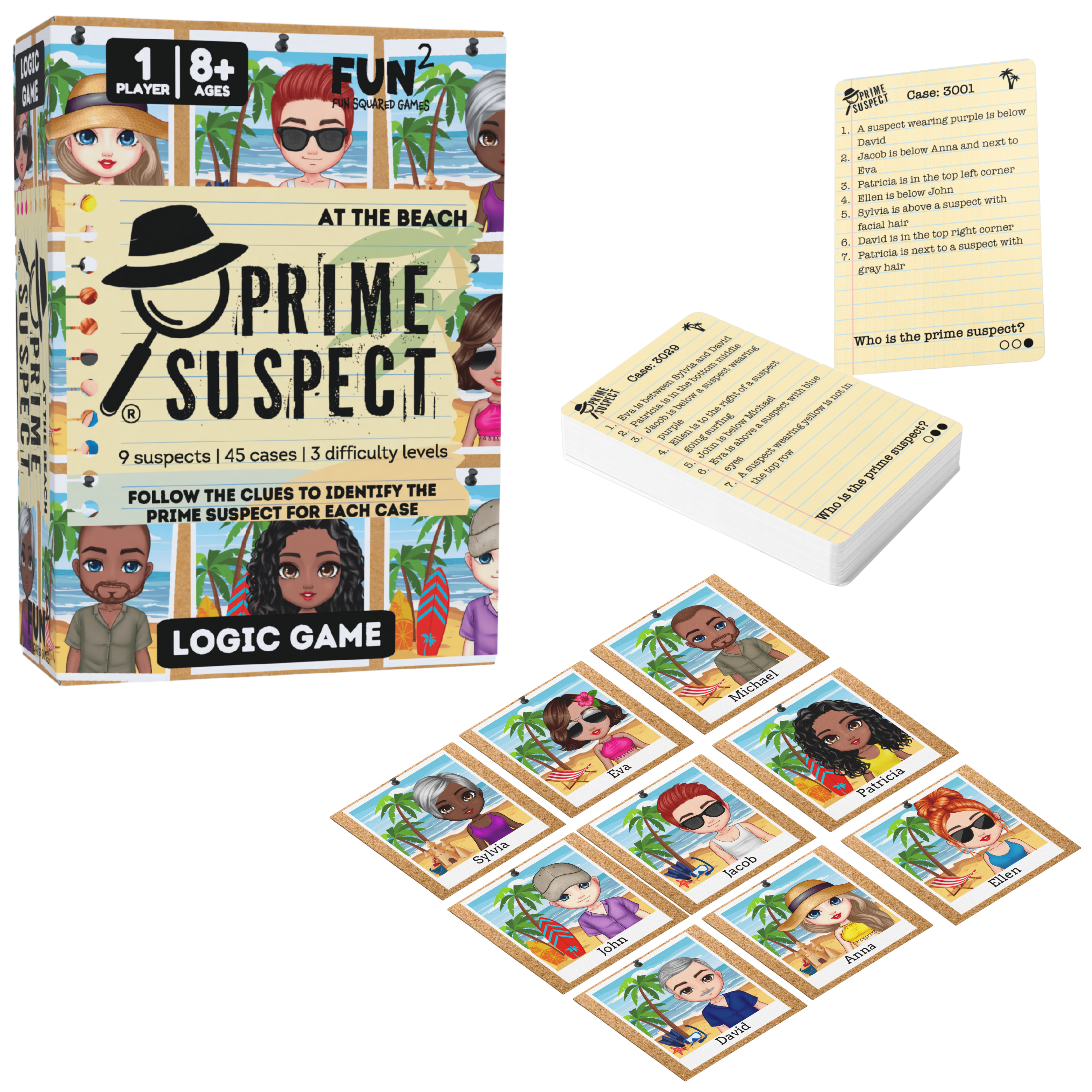Fun Squared Games - Wholesale Brain Game - Kids - Prime Suspect: At the Beach1