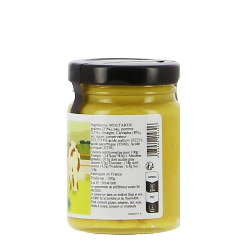Produits-Normandie – Mostarda por atacado – Mostarda de maçã e Calvados 100g Balades Normandes1