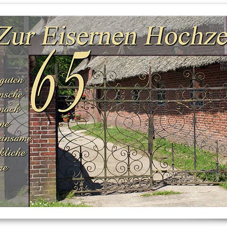 Eiserne Hochzeit / Grußkarte / 779002 für den Großhandel von Yabué