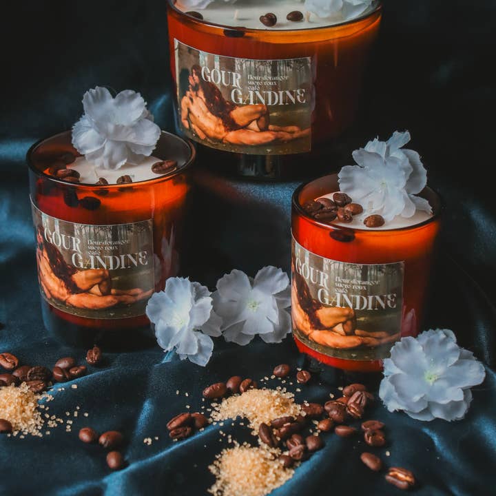 Gourgandine bougies – Großhandel Kerze im Glas / gefüllte Kerze – Nachrichtkerze Kaffee Orangenblüte Zucker, Rapswachs10