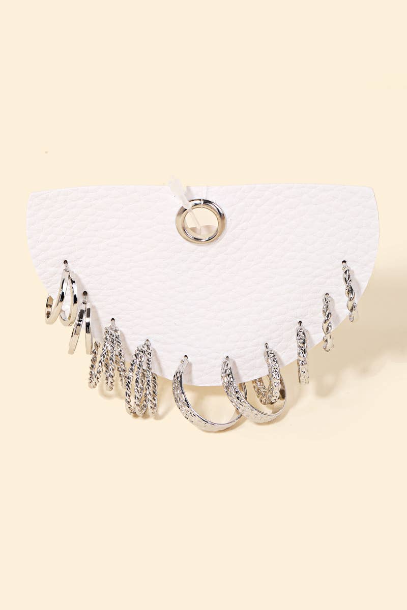 Anarchy Street - Wholesale Jewelry Set - Textured Twist Hoop Earrings Set2