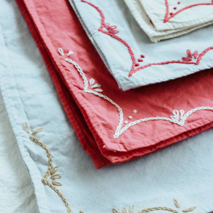 Eloise et moi - Wholesale Bandana - Unisex - Hand embroidered RODEO cotton bandana, hand dyedÂ