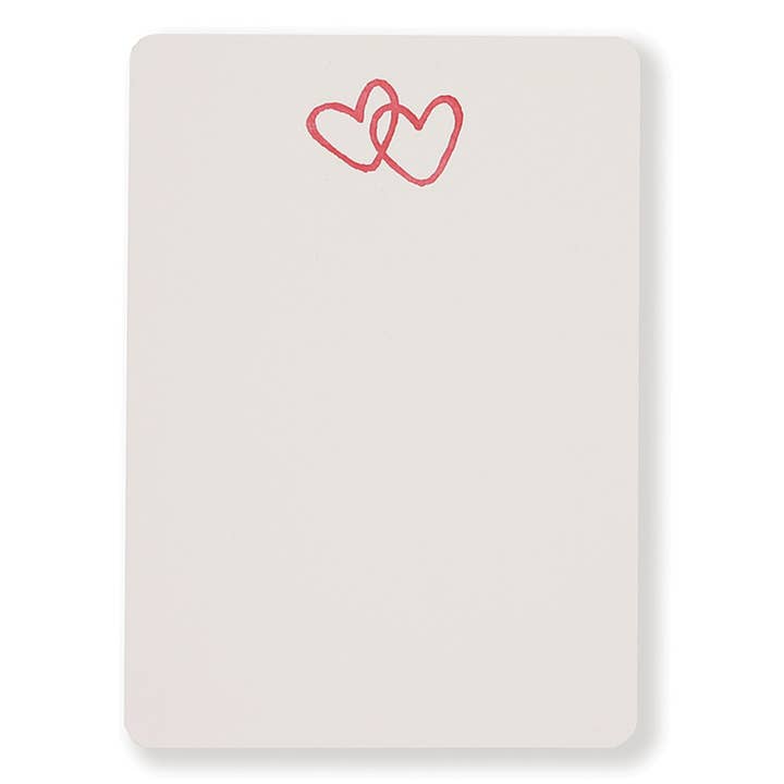 Double Hearts - Tails Boxed Notecards for wholesale by folio press & paperie