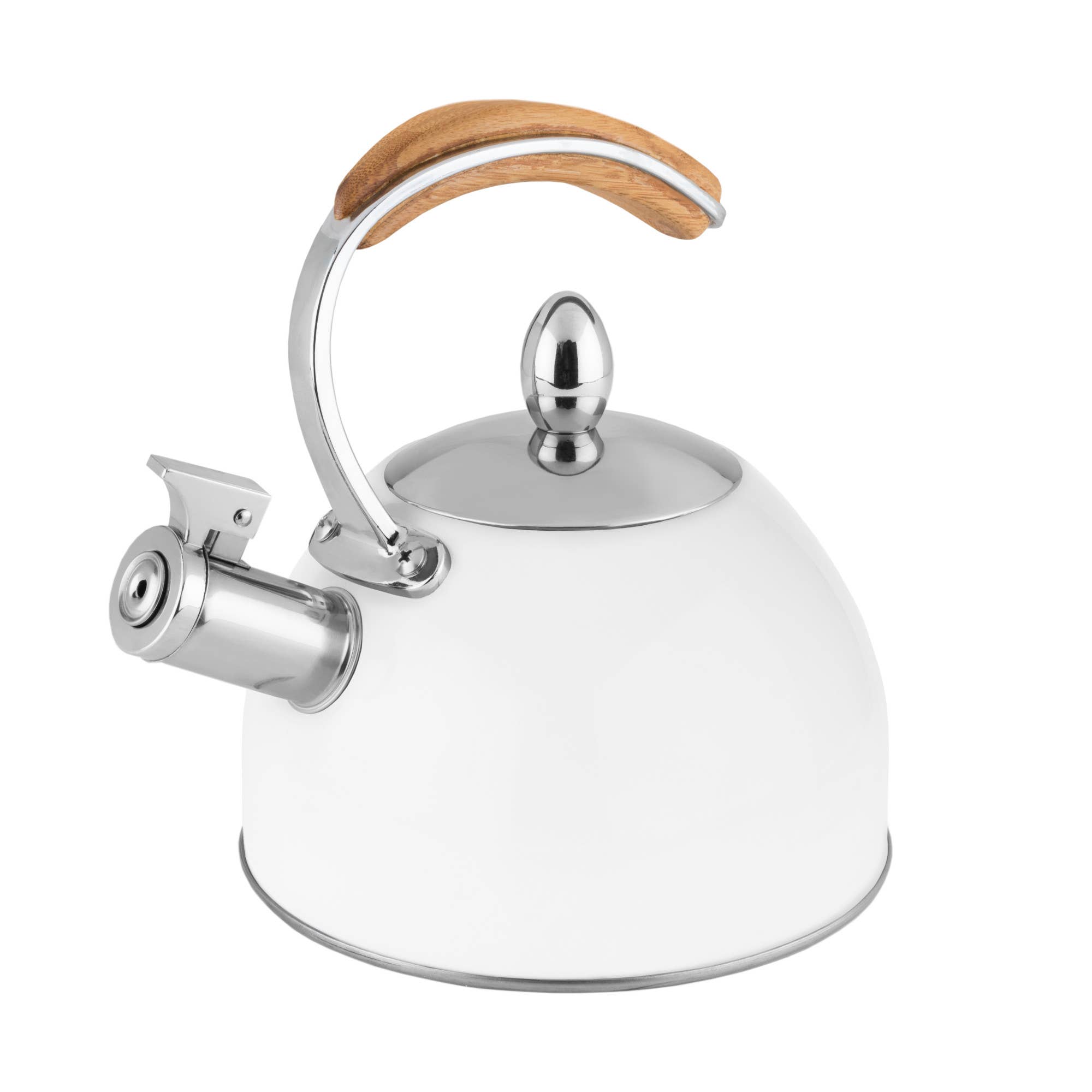 Pinky Up - Wholesale Tea Pot - Presley™ Classic Whistling Tea Kettle 70oz in White2