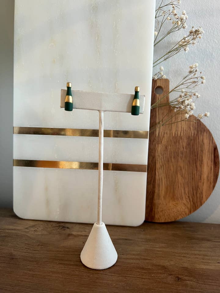 Champagne Bottle Studs, Wine Earrings, Wine Gifts for wholesale by Elby Designs