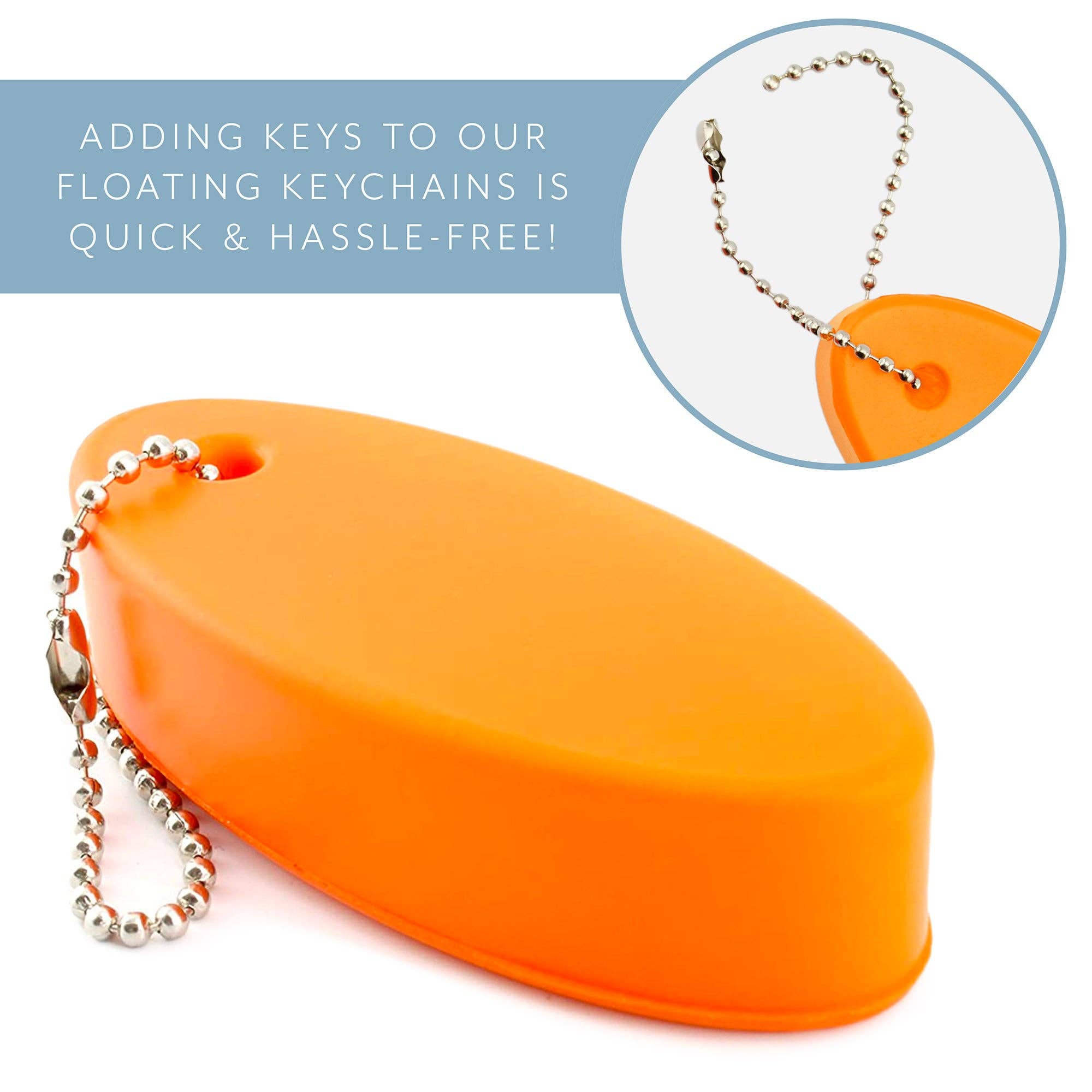 Kurated Korner - Wholesale Keychain - Unisex - Cornucopia Orange Foam Floating Key Chain (2pk)1
