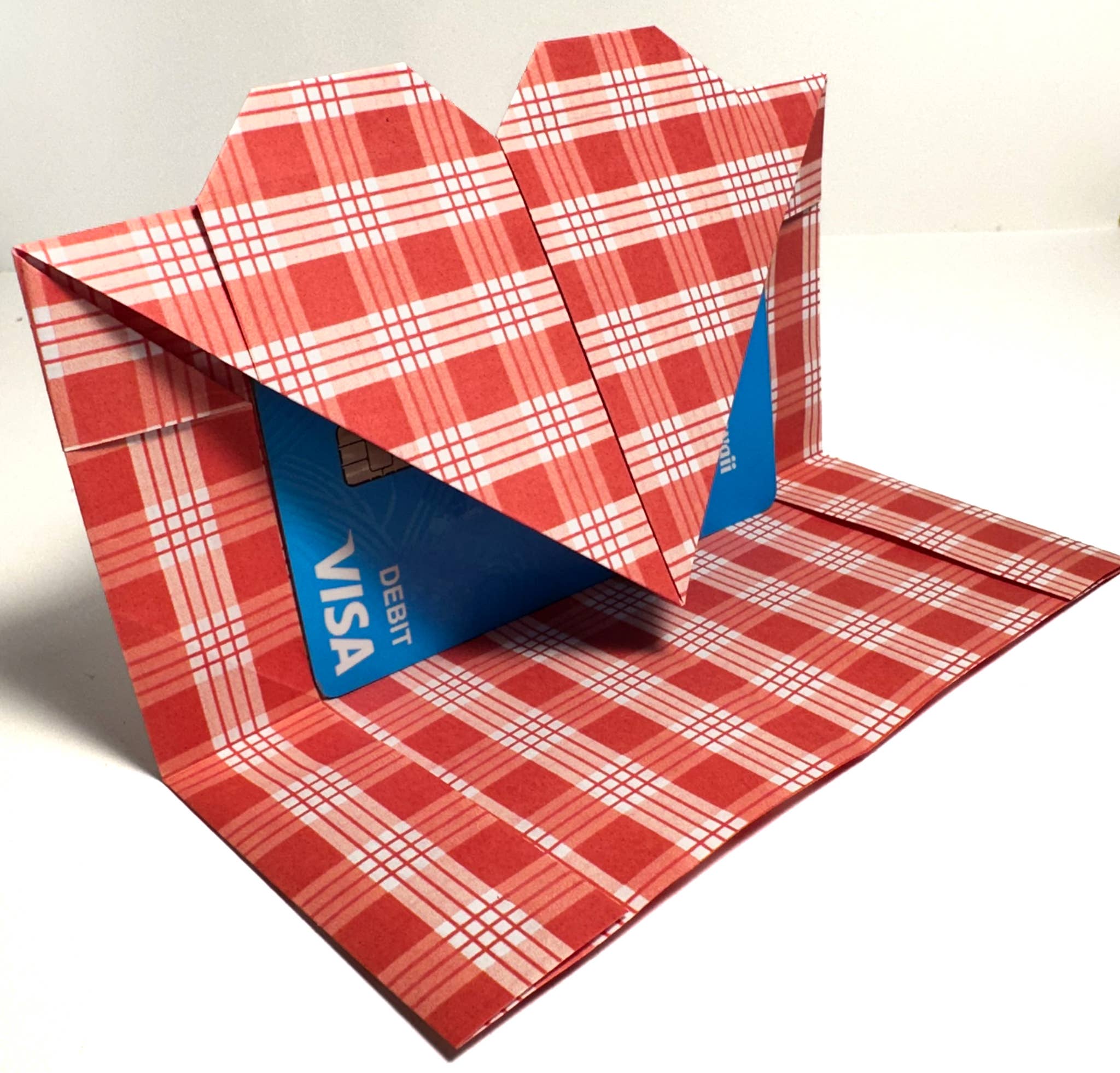 Handmade Aloha Kauai - Wholesale Envelopes - Handmade Origami Heart Envelope - Palaka Print8