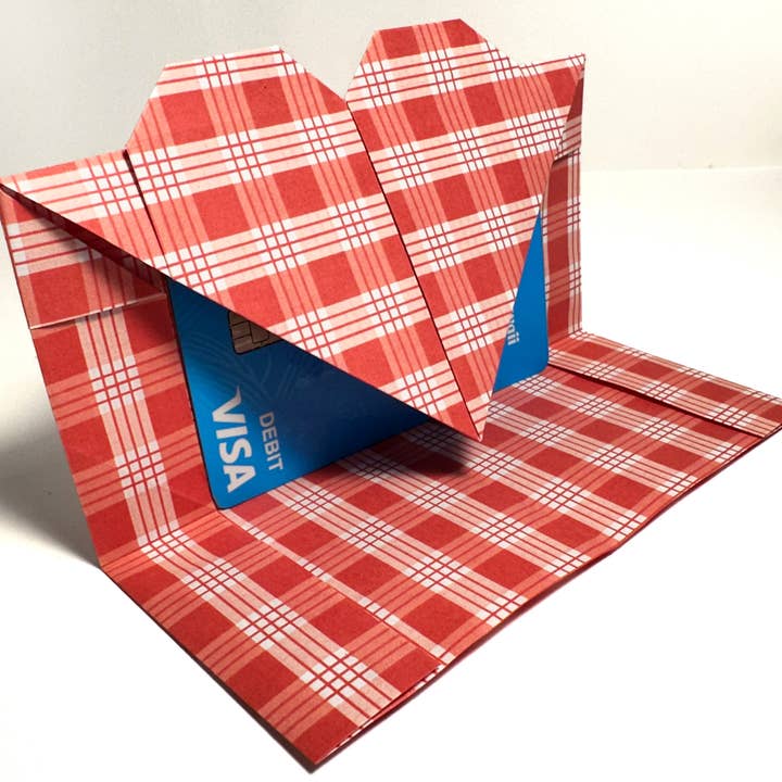 Handmade Aloha Kauai - Wholesale Envelopes - Handmade Origami Heart Envelope - Palaka Print8