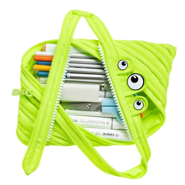 ZIPIT - Wholesale Pencil Case/Pouch - ZIPIT Jumbo Monster Pouch, Green Pencil Case for Kids
