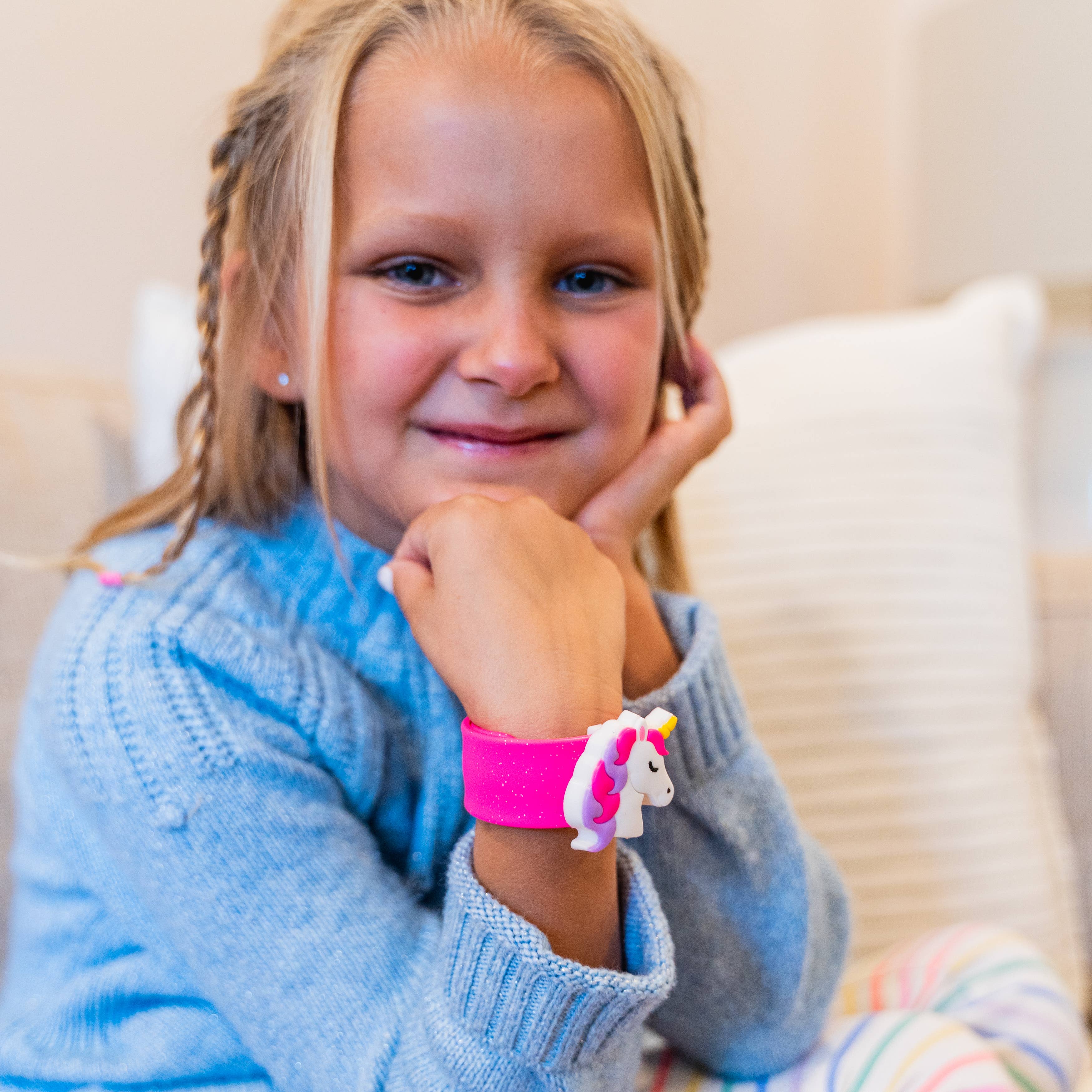 Frog Sac - Wholesale Light-Up Toy - Kids & Baby - Light Up LED Unicorn Slap Bracelets - 3 Pack7