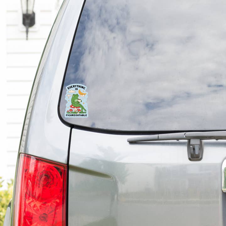 Juju and Moxie - Wholesale Sticker - Positive Motivational Frog High Quality Vinyl Sticker3