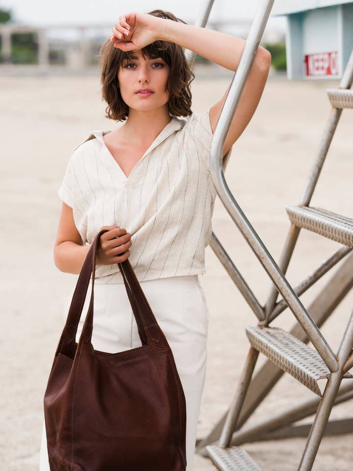 The Serena Shoulder Bag- Brown for wholesale by MAVIS BY HERRERA