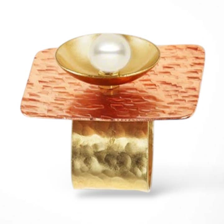DANCE Square flat Ring-Adjustable, Accent Bead Options for wholesale by Chick Boss LLC