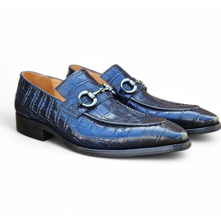 KS503-61E spänne Loafer med Gator Print präglat läder för wholesale av Carrucci Shoes