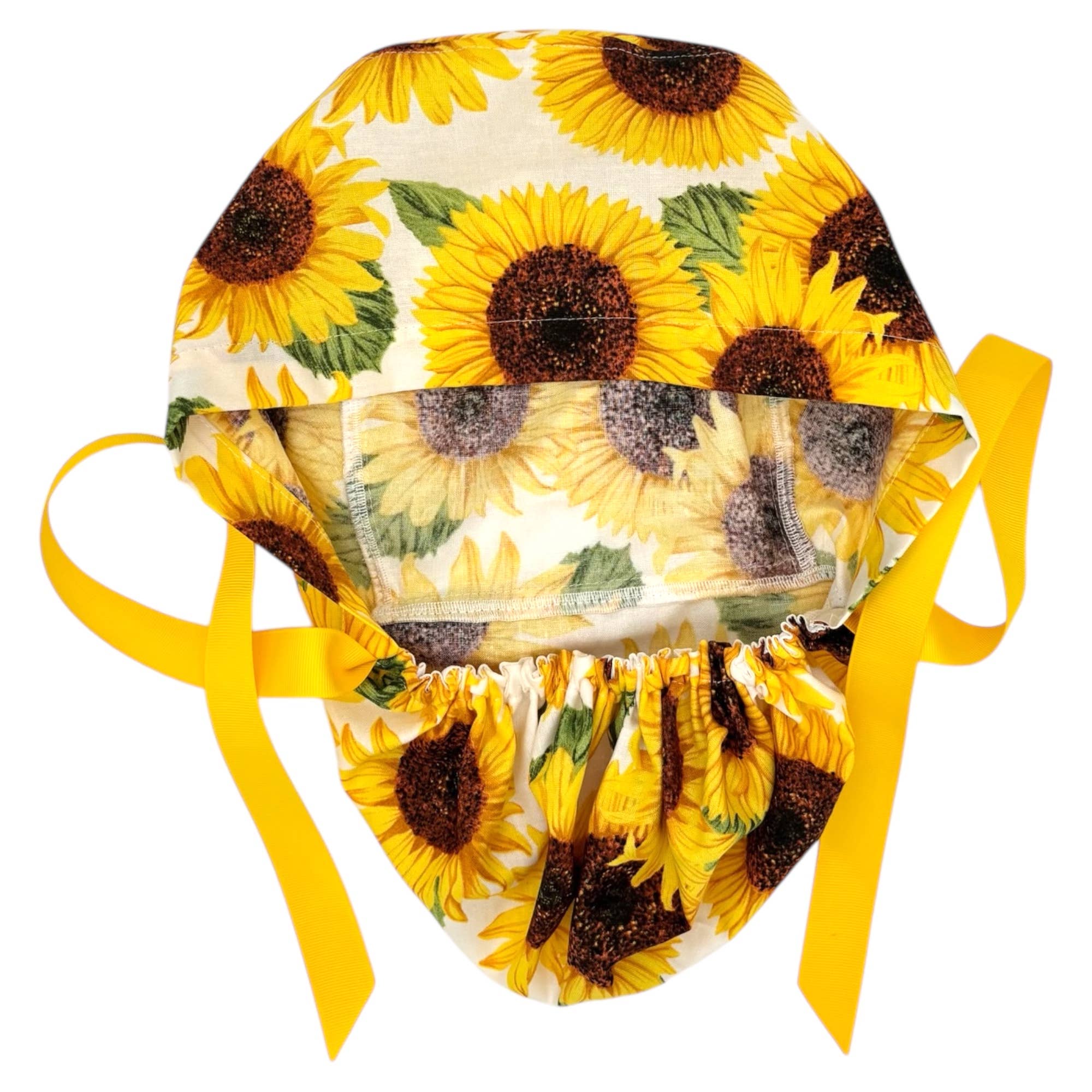 SewingLabPlus - Wholesale Healthcare Uniform - Women's - Summer Sunflower Ponytail Scrub Cap6
