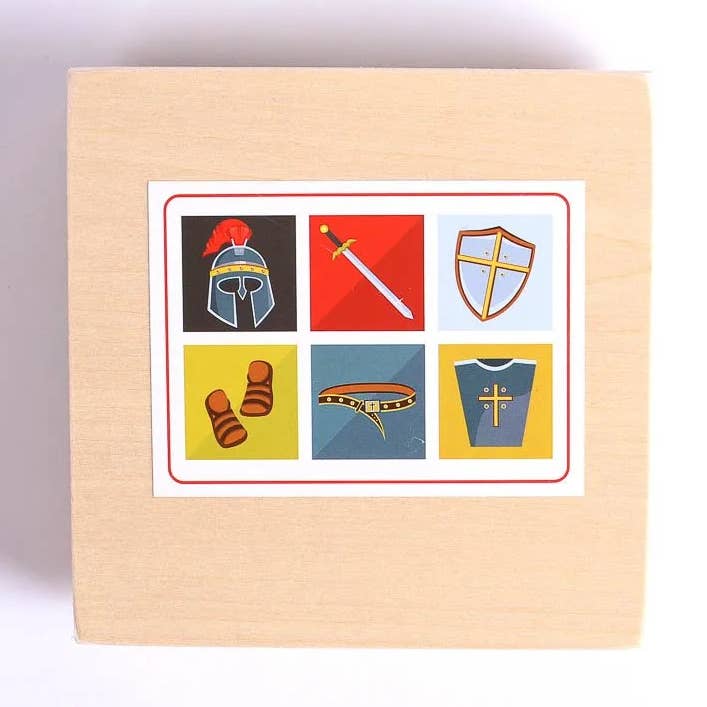 Puzzle - Armor of God - 6 Wood Blocks for wholesale by Swanson Christian Products