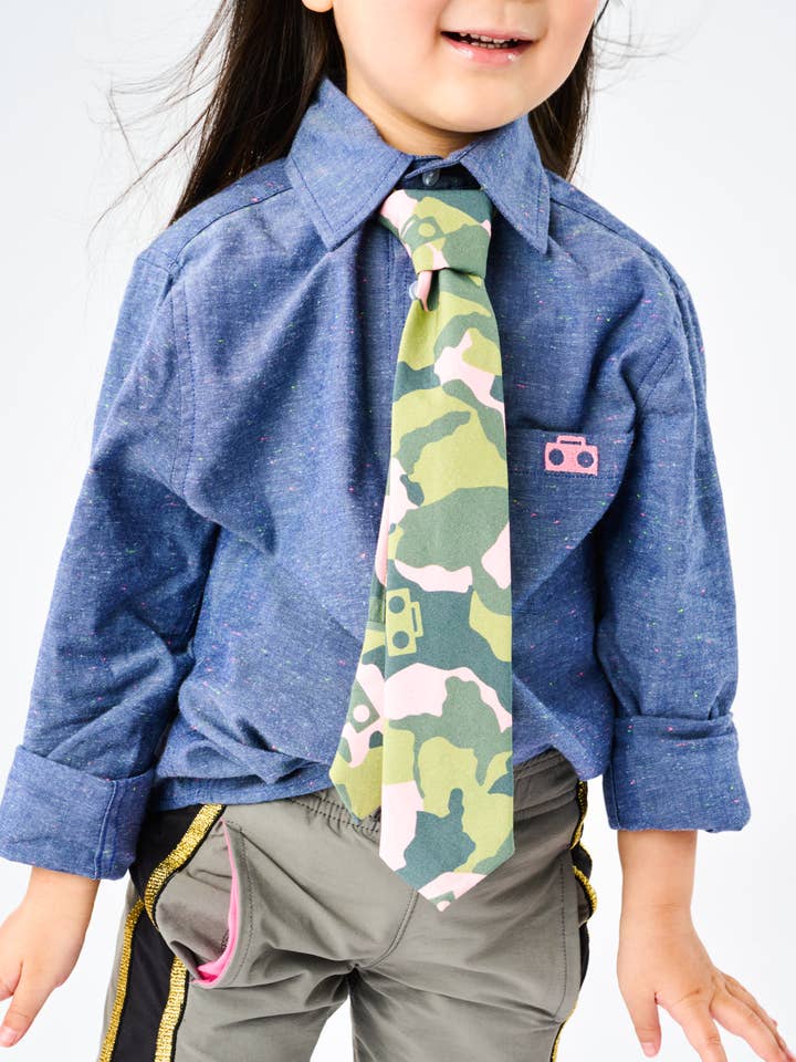 Zip Camo Tie for wholesale by StereoType