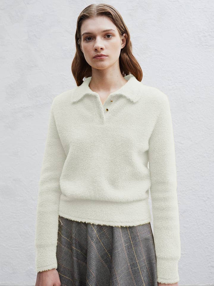 Suéter de punto Lien de manga larga para venta al por mayor de Perspective