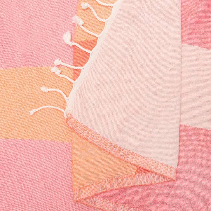 LA SOLEIL - Wholesale Beach towel - Saint-Tropez Rose & Orange Beach Towel6