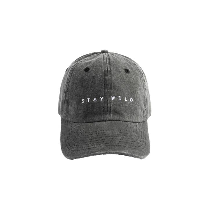 Atticus Poetry - Wholesale Baseball Cap - Women's - Black Cotton Dad Hat – “Stay Wild” Embroidered Cap4