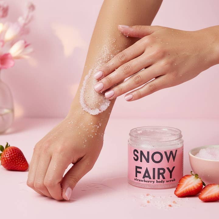 Snow Fairy Strawberry Exfoliate Body Scrub for wholesale by Pure Drop