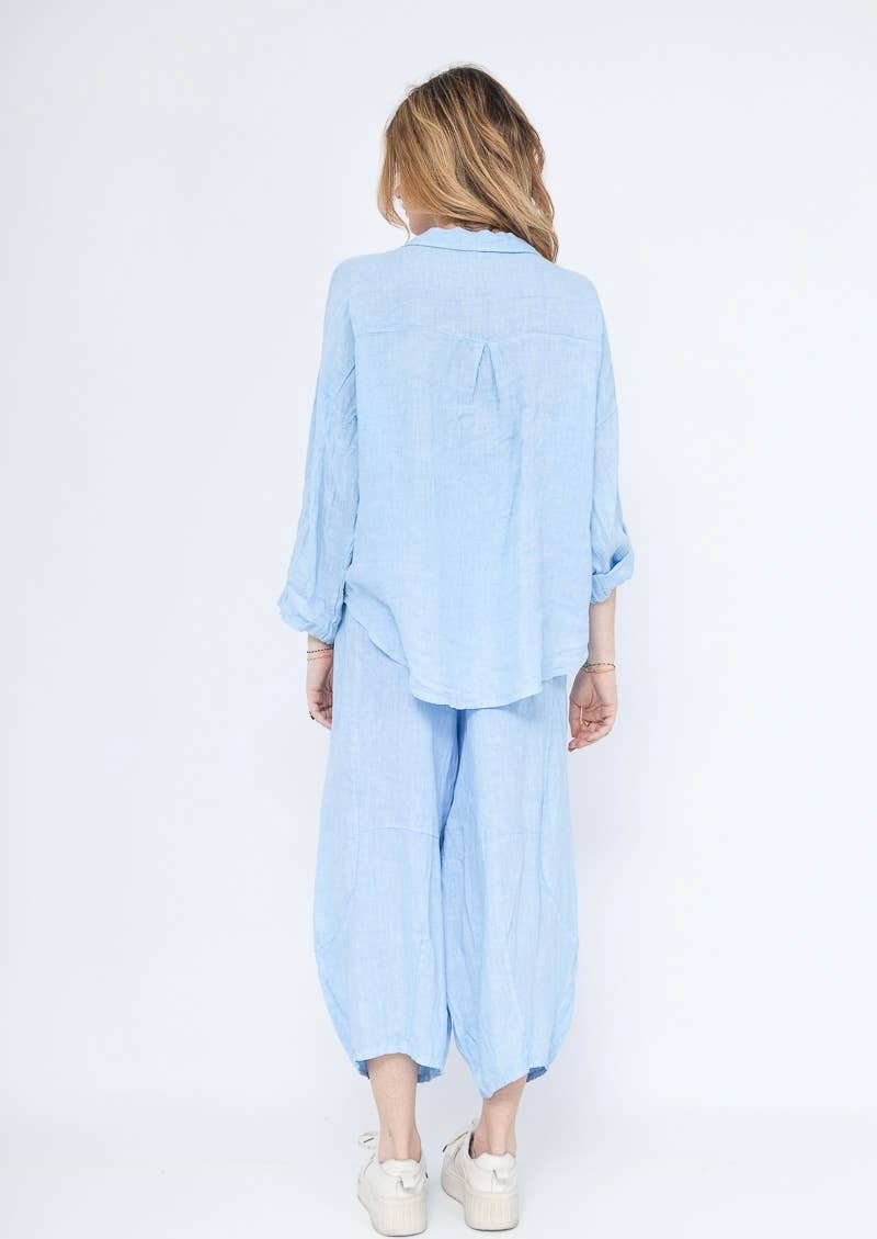 LINEN & COTTON HOUSE - Vente Chemise à col boutonné – femme - CHEMISE EN LIN. 48902 NINA4