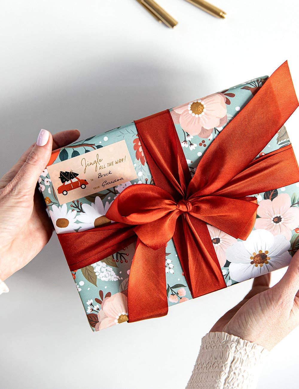 Bespoke Letterpress - Wholesale Flat Wrap - Christmas Ornaments / Floral Fields 6pk Gift Wrap11