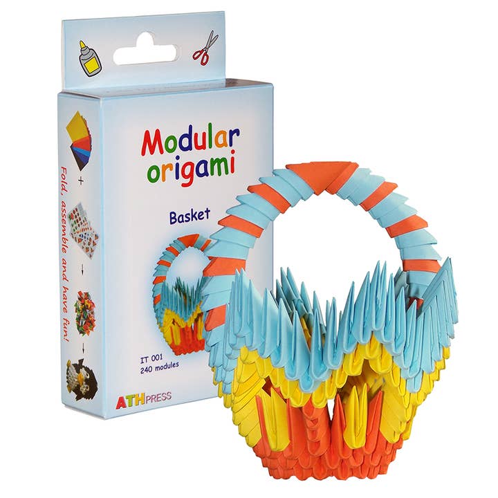 Doe-het-zelf Knutselpakket – 3D Modulaire Origami Set | Mandje voor wholesale door ATHobby Do It Yourself
