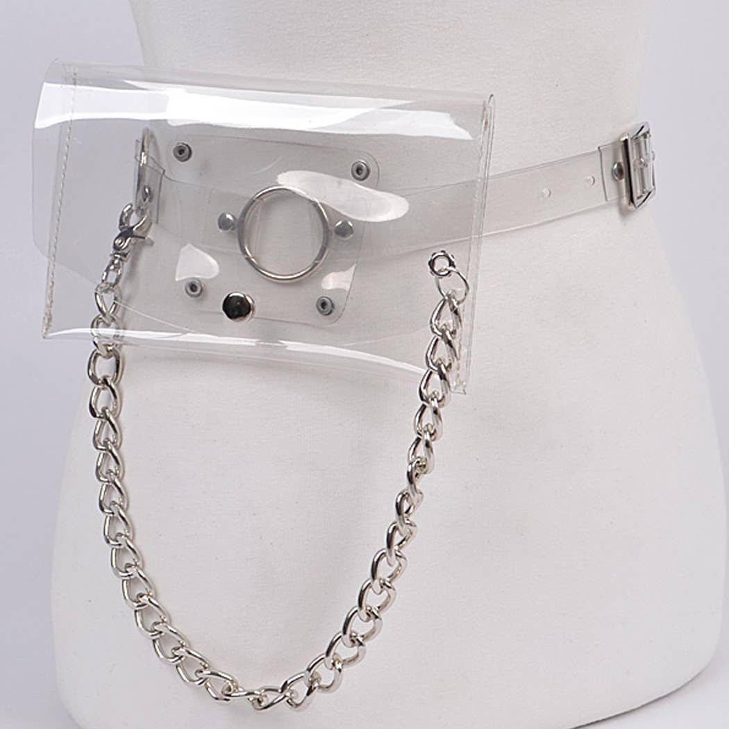 3AM BY H&D ACCESSORIES - Vente Sac ceinture – femme - Sac à bandoulière à chaîne à rabat à bouton unique2