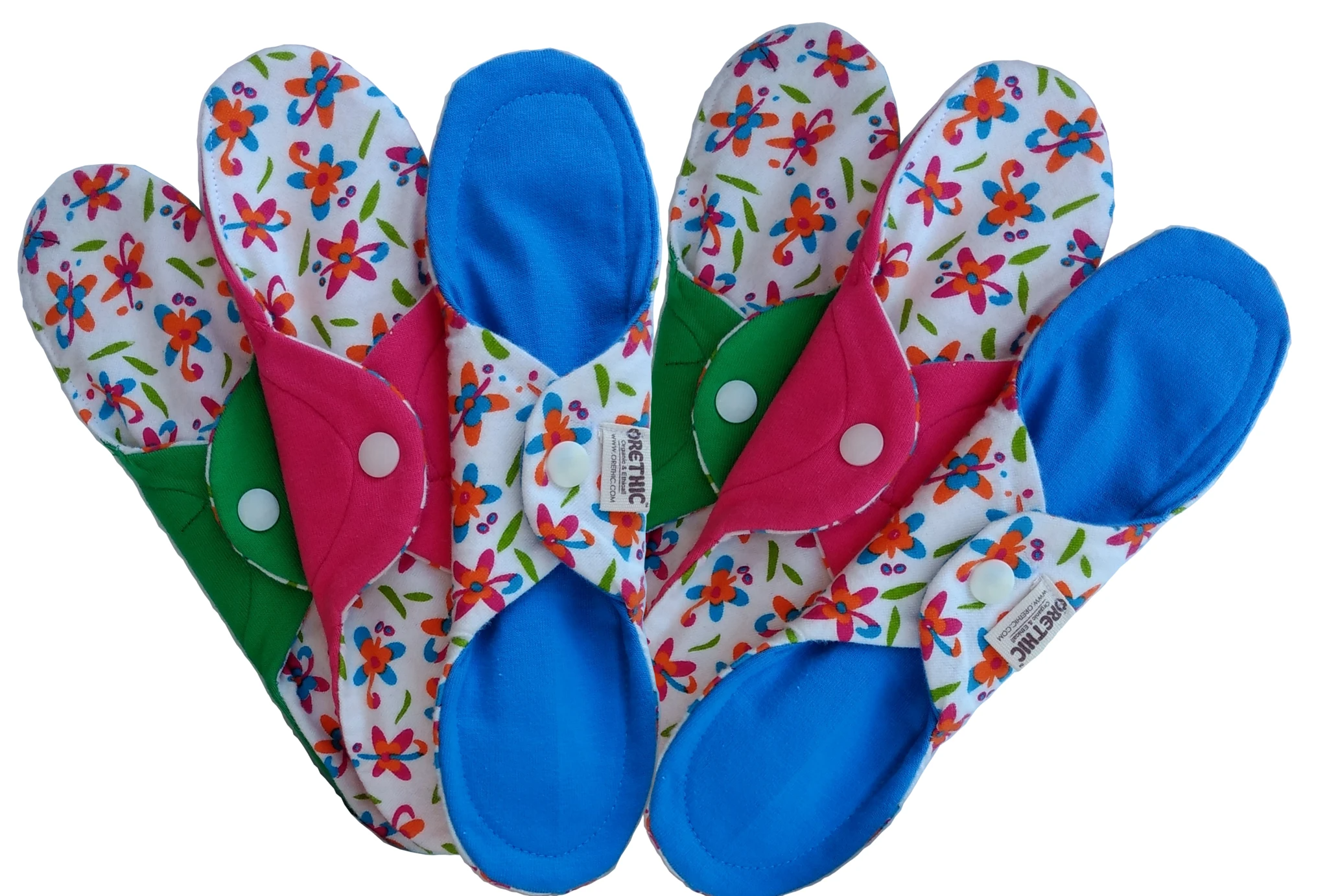 Orethic - Wholesale Period Underwear - Women's - Organic Sanitary Pads Polkadots - Pack 6 Multisize s-m-l10