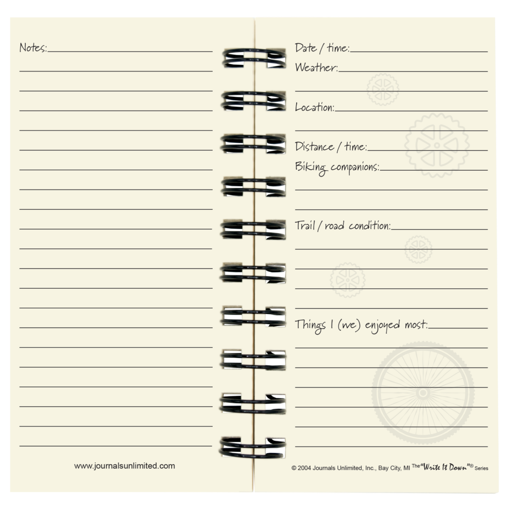 Journals Unlimited - Wholesale Journal/Diary - Mini - Cycling Journal (Kraft) *OUT OF STOCK5