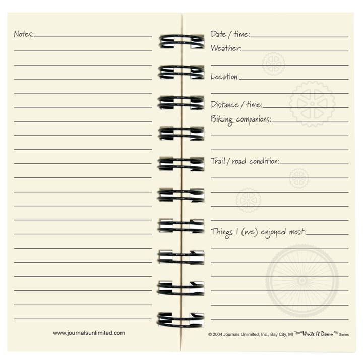 Journals Unlimited - Wholesale Journal/Diary - Mini - Cycling Journal (Kraft) *OUT OF STOCK5