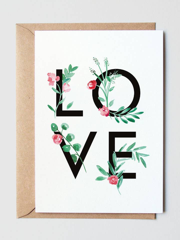 Greeting card Love Flora for wholesale by Ralanto Studio