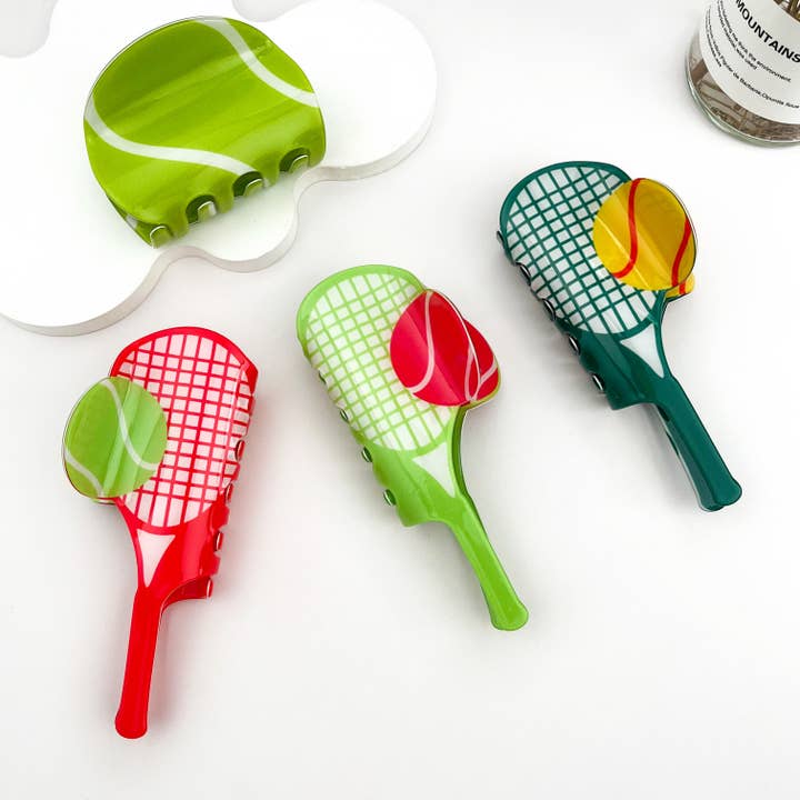 Sporty Tennis Racket Printed Hair Claw Clip and other Purchase Wholesale tennis rackets. Free Returns & Net 60 Terms on Faire trending on Faire.