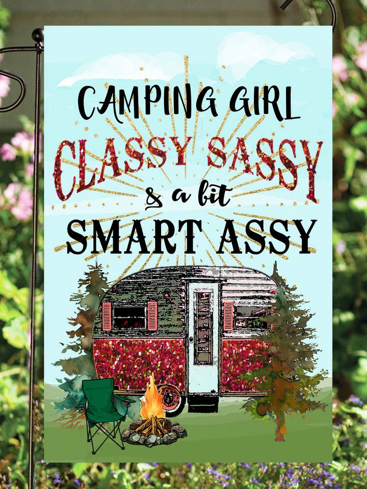 House Decor Camping Girl - Smart Assy Garde for wholesale by Happy Cow Lawn Decor